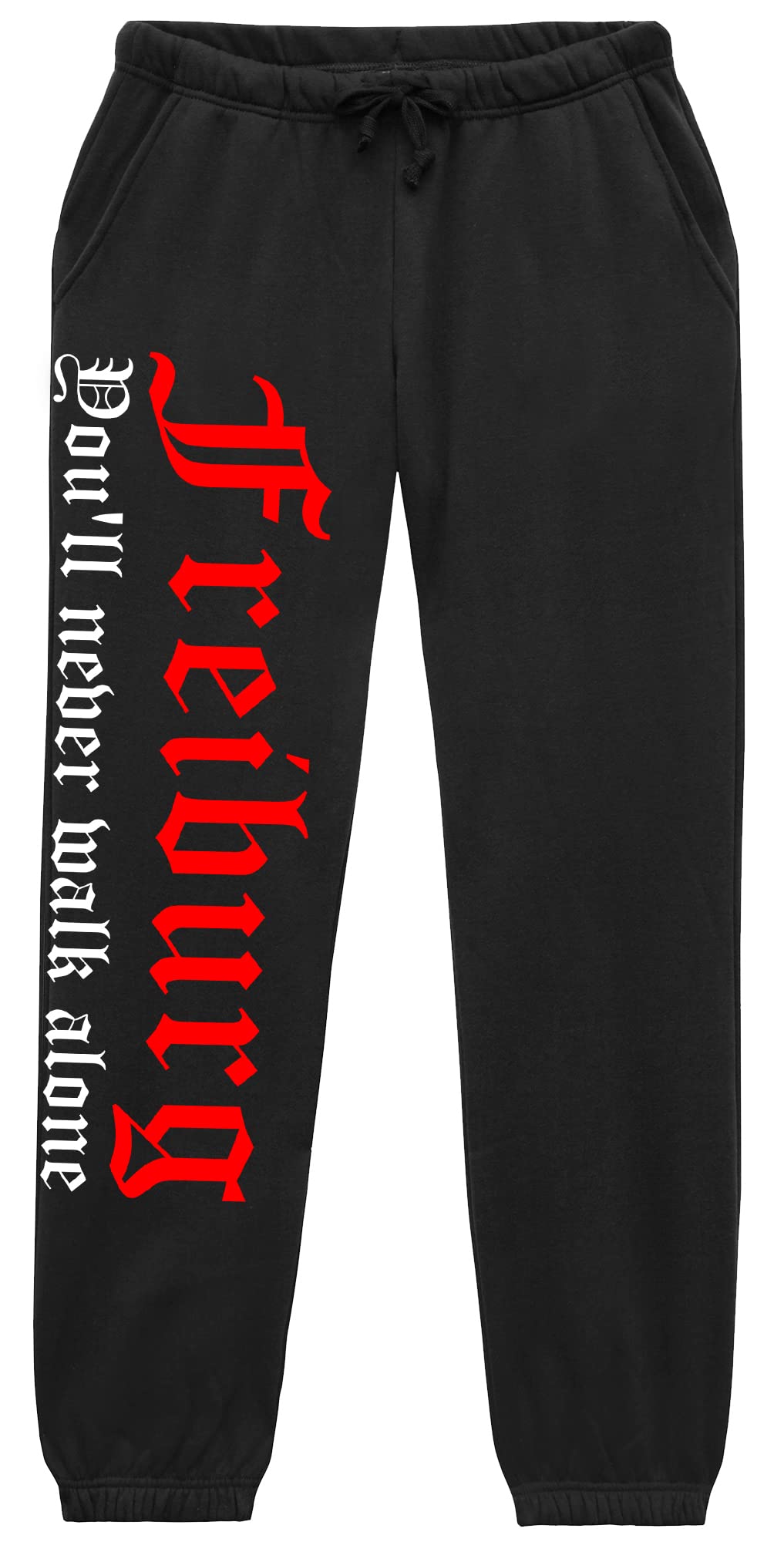 Freiburg Never Walk Alone Jogginghose | Freiburg Hose Freiburg Fanartikel Ultras Sport Freiburg Geschenk | M1 Schwarz (XXL)