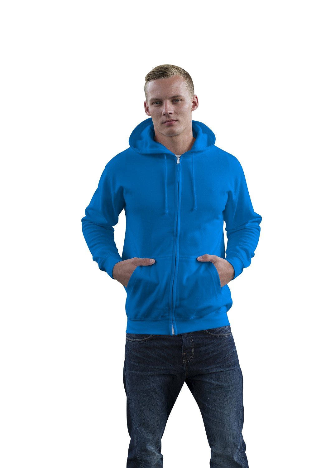 JH050 Zoodie Kapuzensweatshirt L,Sapphire Blue