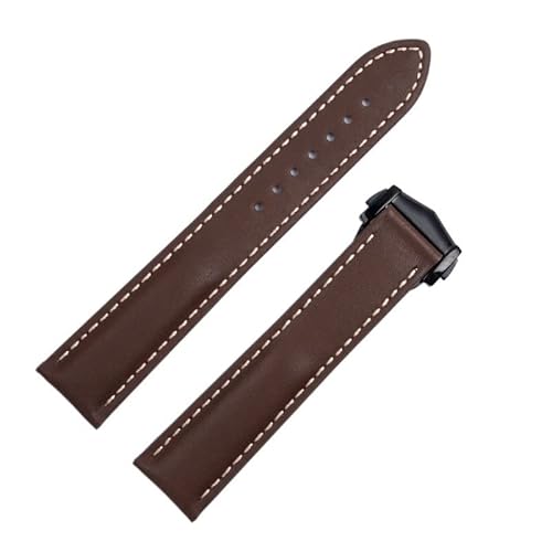 OPKDE Hochwertiges Uhrenarmband aus echtem französischem Nappa-Rindsleder, für Omega-Armband, 20 mm, 21 mm, DE VILLE AT150, bequem für Seamaster 300 Uhrenarmband, 20 mm, Achat