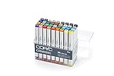 COPIC Classic Marker Set mit 36 Farben, professionelle Layoutmarker, alkoholbasiert, im praktischen Acryl-Display zur Aufbewahrung und einfachen Entnahme