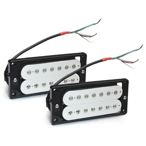 7-Saiter E-Gitarre Humbucker Dual Coil E-Gitarre Pickup Coil Splitting Pickup N8.5K/B14K Ausgang Gitarre e gitarren tonabnehmer (Color : 1Set with Frame)