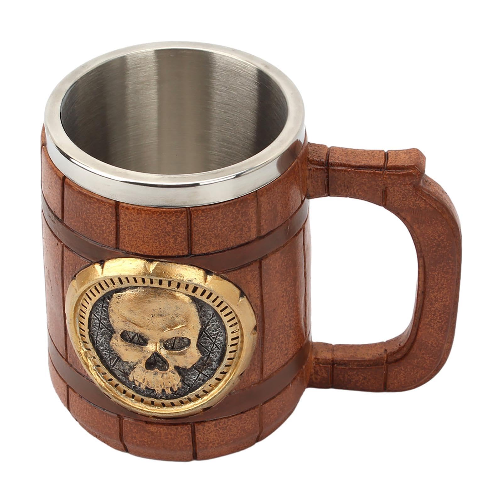 Nbhuiakl Trinkbecher, Totenkopf, mittelalterliche Piraten, Tankards mit Schädel, Totenkopf, Cocktail-Tassen