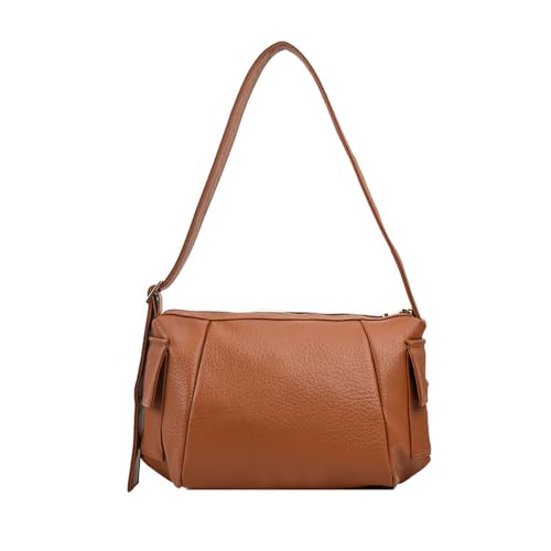 ohodhmnu Damen Tragetasche, modische und vielseitige Umhängetasche, tägliches Pendeln, Crossbody-Taschen für Arbeit, Schule und Reisen, Gelbbraun, No pendant