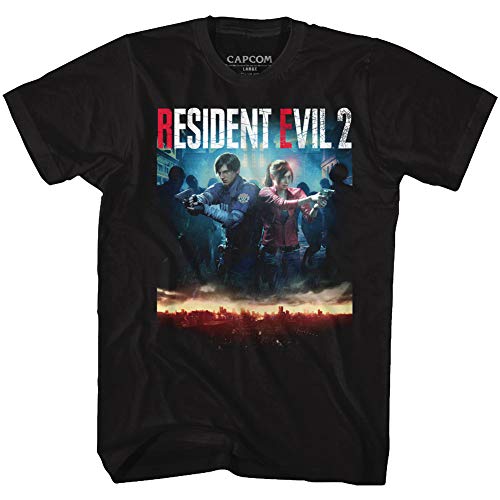 Resident Evil Horror SyFy Film Video Game Re2Make Cover Erwachsene T-Shirt Tee, schwarz, XX-Large