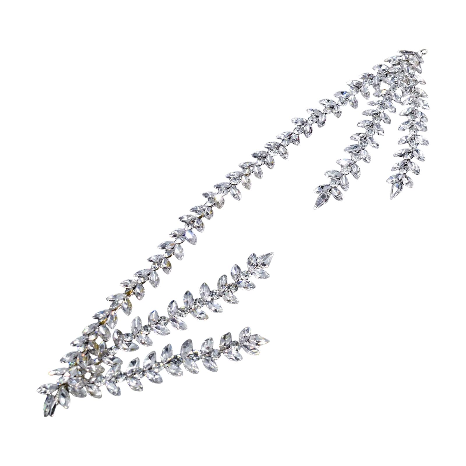 Avejjbaey Handgefertigter Strass-Kopfschmuck mit Kristallen, Brautschmuck, Haarschmuck, Hochzeits-Kopfschmuck, Tiara für Braut, Brautjungfern, Haar-Dekor