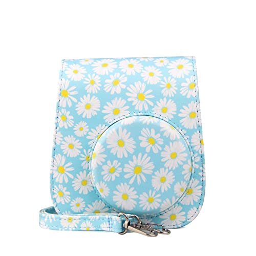 LORIER Kameratasche Blume PU Leder Mini Film Kamera Umhängetasche Schutzhülle Schutzhülle Tasche Fit for Fujifilm Fit for Mini 11 9 8 Kamera Tasche (Color : C)