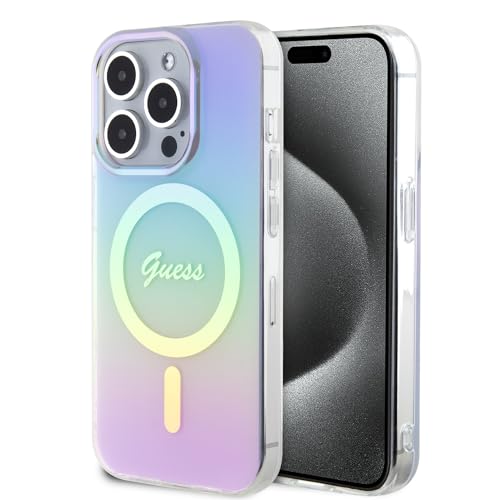 Guess GUHMP15LHITSU Hülle für iPhone 15 Pro 6.1" lila hardcase IML Iridescent