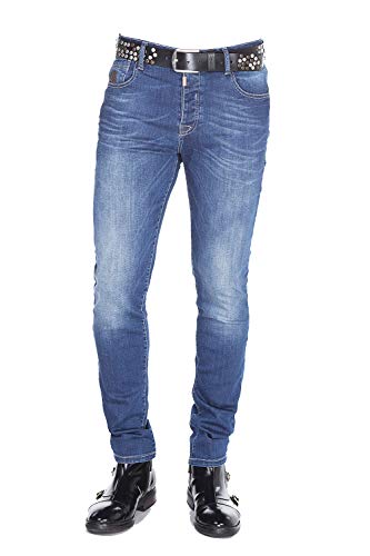 Cipo & Baxx Herren Jeans Hose Denim Regular Fit 5-Pocket Design Slim Fit Casual Pants CD389 BlauW34 L34 Blau