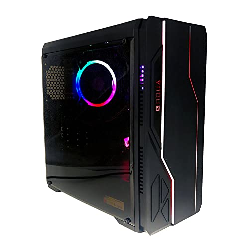 SIMPLETEK Fester PC Desktop Tower Gaming Intel Core I5 3470 Quad Core bis zu 3,6 GHz Grafik Gaming-Gehäuse RGB RX 550 Aero RX OC 4 GB GDDR5 (RAM 8 GB SSD 120 GB Festplatte 1 TB)