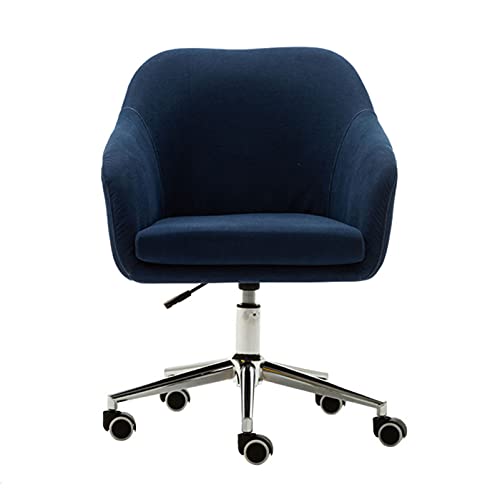 Drehbarer Schreibtischstuhl, ergonomischer Arbeitsdrehstuhl mit Rollen, moderner Home-Office-Stuhl mit mittelhoher Rückenlehne, höhenverstellbar, Schminkstuhl für Arbeitszimmer, Schlafzimmer und Sch