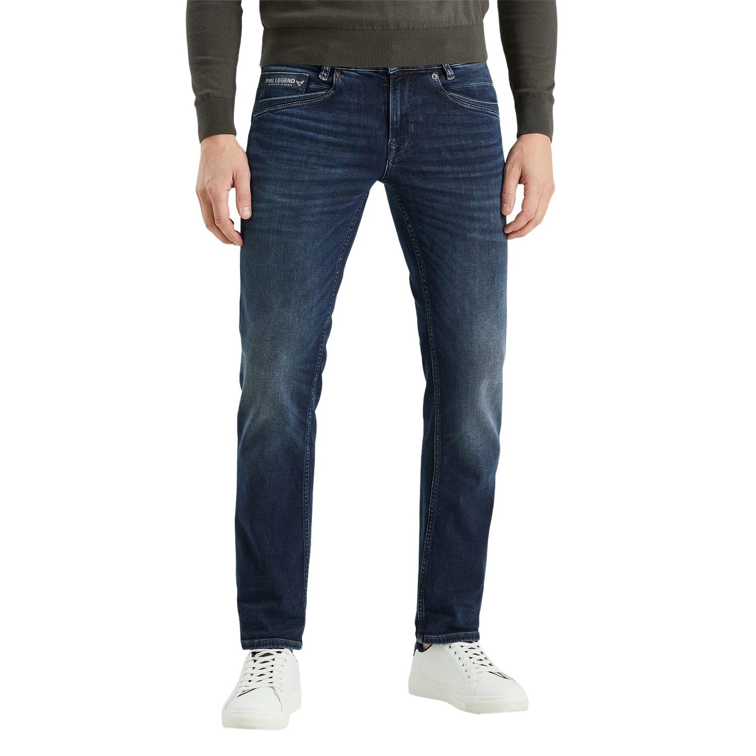 PME Legend Herren Jeans SKYRAK - Regular Fit - Blau - Deep Intense Indigo, Größe:32W / 34L, Farbe:Deep Intense Indigo DII