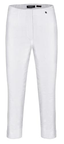 Robell Style MARIE07 - Capri Stoffhose Damen high Waist - Caprihose Power Stretch - Stoff Hose mit bequemen Oberschenkel - Bengaline Hose mit Schlitz am Saum - Bitte eine Größe Kleiner bestellen