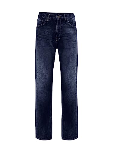 LTB Jeans Herren Jeans Vernon - Jeans Herren Locker aus Baumwollmischung Gerade Denim Dunkel mit Knopfleiste Mittlere Taille - Blau