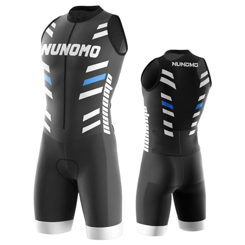 Triathlon Anzug Herren Herren Radsportanzug gepolstert einteilig Trisuit Bike Top Short Trisuit Einteiler für WettkampfGeeignet zum Laufen, Radfahren, Schwimmen (TYP-6,2XL)