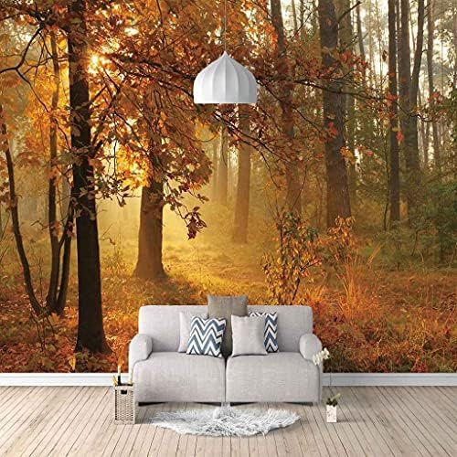 Sonnige Herbst-Wald-Landschaft 3D Tapeten Wanddekoration Fototapete Sofas Wohnzimmer Wandbild Schlafzimmer-300cm×210cm