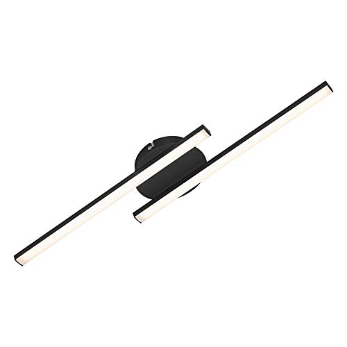 Briloner Leuchten - LED Deckenleuchte, Deckenlampe, 2-flammig, 12 Watt, 960 Lumen, 3.000 Kelvin, Schwarz, 560x120x36mm (LxBxH)