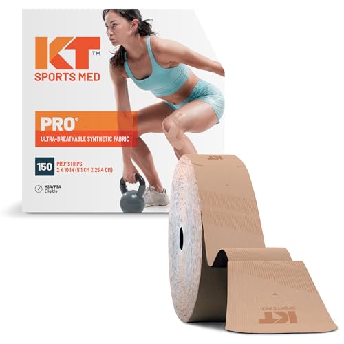 KT Tape PRO Jumbo 150 Strip Synthetik vorgeschnittenen Kinesiologie Tape M Stealth Beige