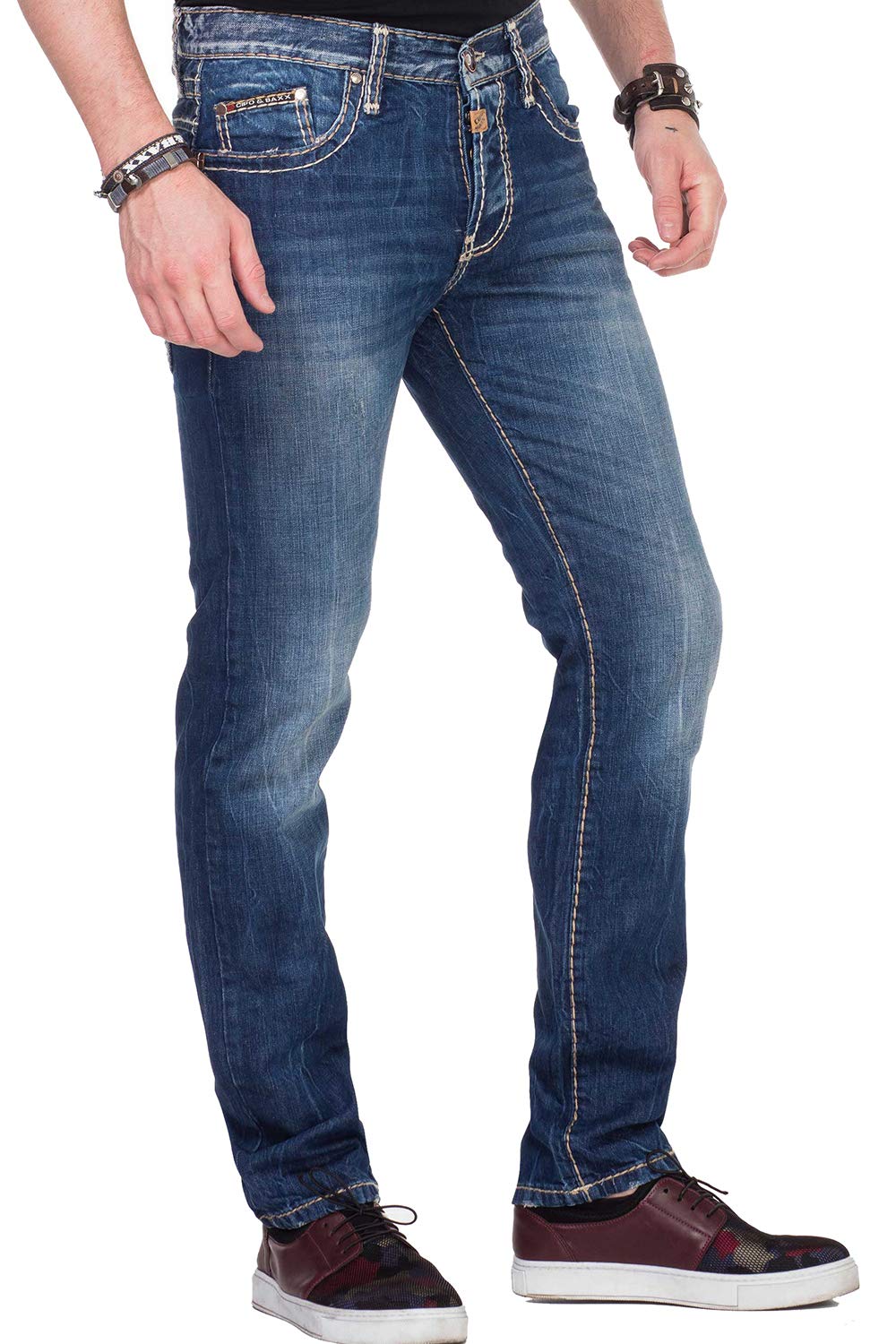 Cipo & Baxx Herren C-0688 Jeanshose, Blau (Standard 78), W30/L32 (Herstellergröße: 30)