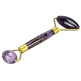 Amethyst Stein Gesichtsmassagegerät Lila Jade Roller Scraping Tool Abnehmen Massage Tools 1Stk (Color : Roller)