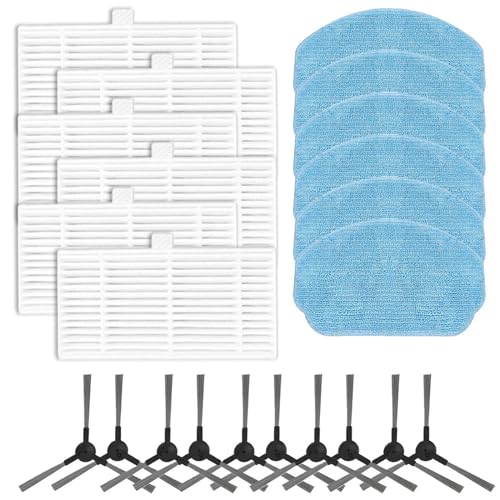 ZEMNLO Filterbürste mit Wischpad, for MAMNV, for BR150/BR151 2-in-1-Kehrroboter-Staubsauger, Hand-Akku-Staubsauger, Ersatzteile Staubsauger-Wischtuch-Pads(C)