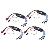 Kangtm 4 StüCk 2-4S 30A RC BüRstenloser ESC T-Stecker Elektrischer Geschwindigkeitsregler 5V 2A für 2 Bis 4S Lipo Batterie Multicopter Quadcopter