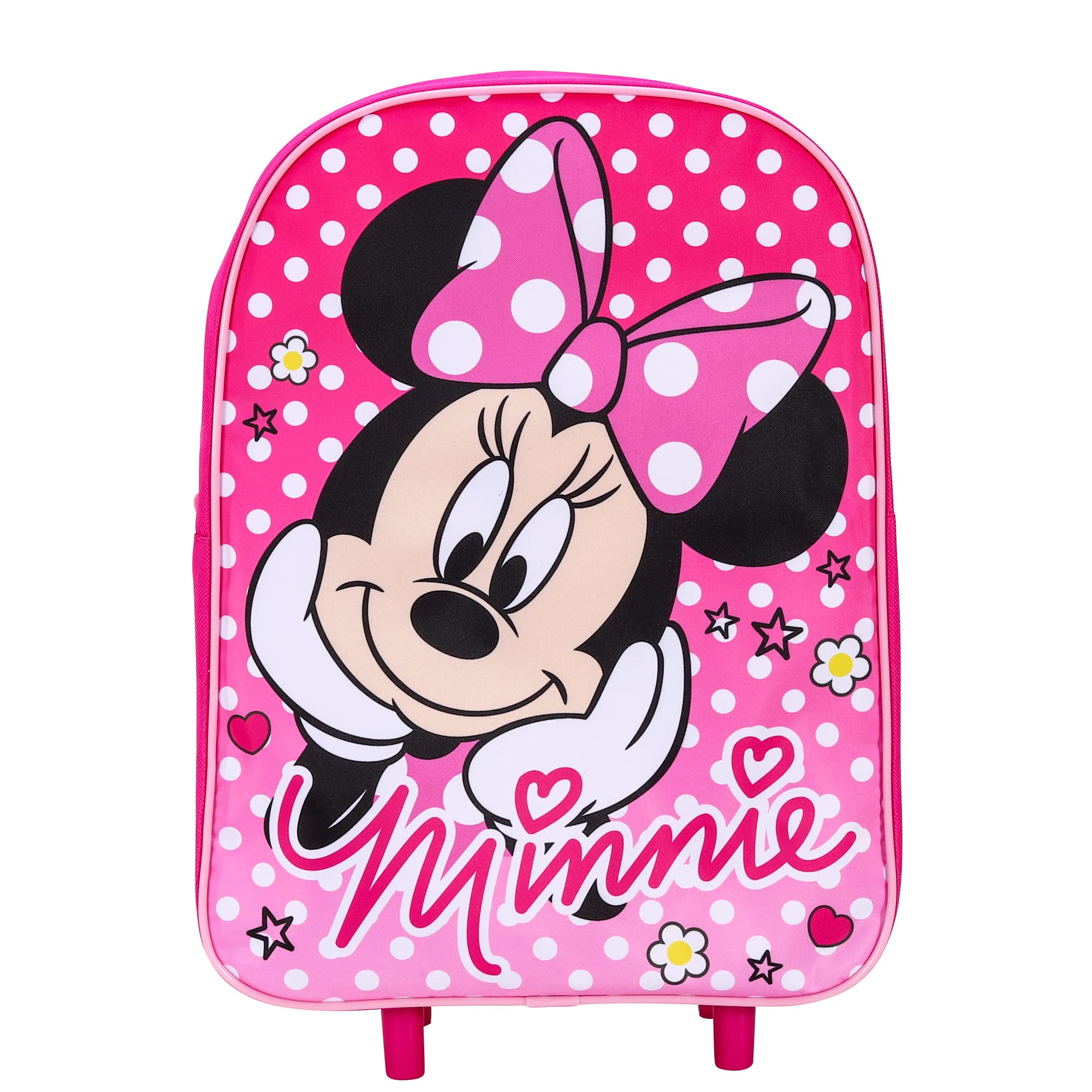 TDL Minnie Mouse Kinderkoffer mit Rollen - Kinder Reise Trolley und Handgepäck - Handgepäck Trolley - Reisekoffer - Langlebiger Kindertrolley - Reisegepäck und Handgepäck - Trolley Tasche