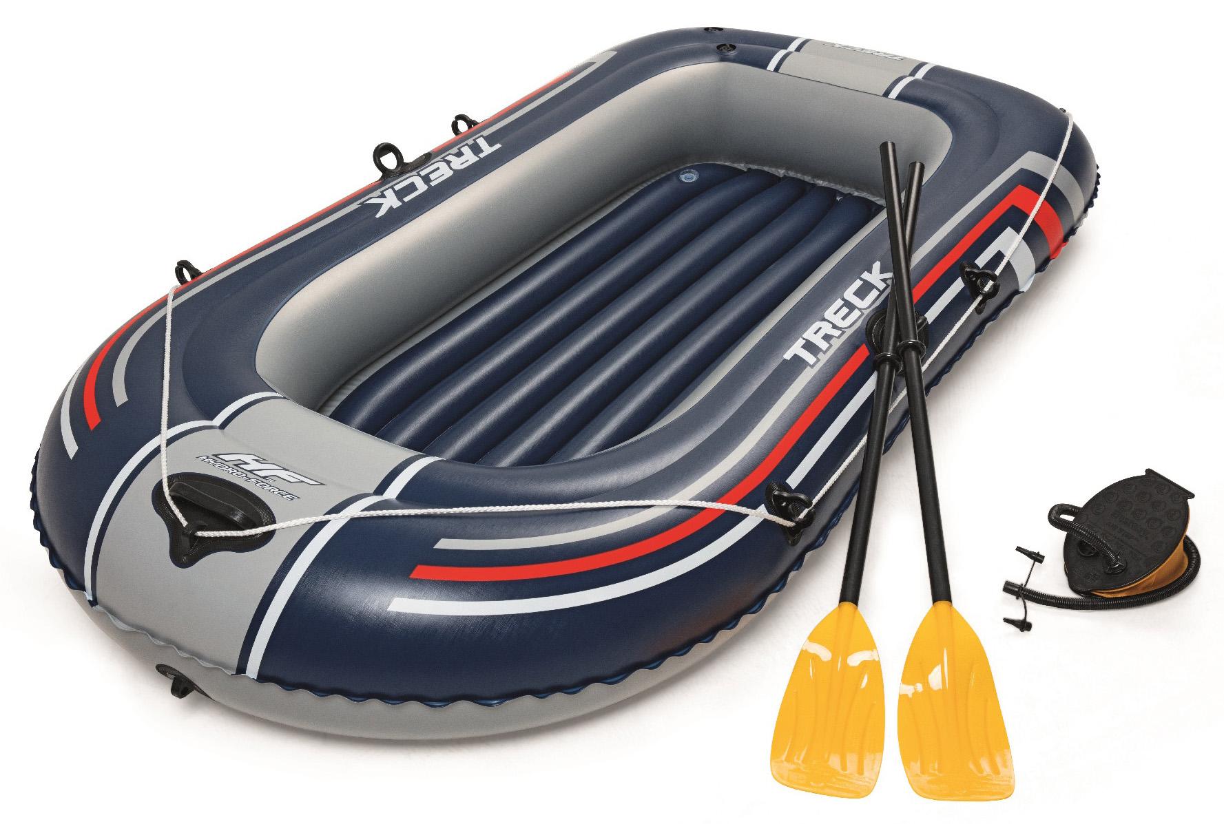 Bestway Schlauchboot "Hydro-Force Schlauchboot-Set Treck X1", (mit 2 Paddeln und Luftpumpe)