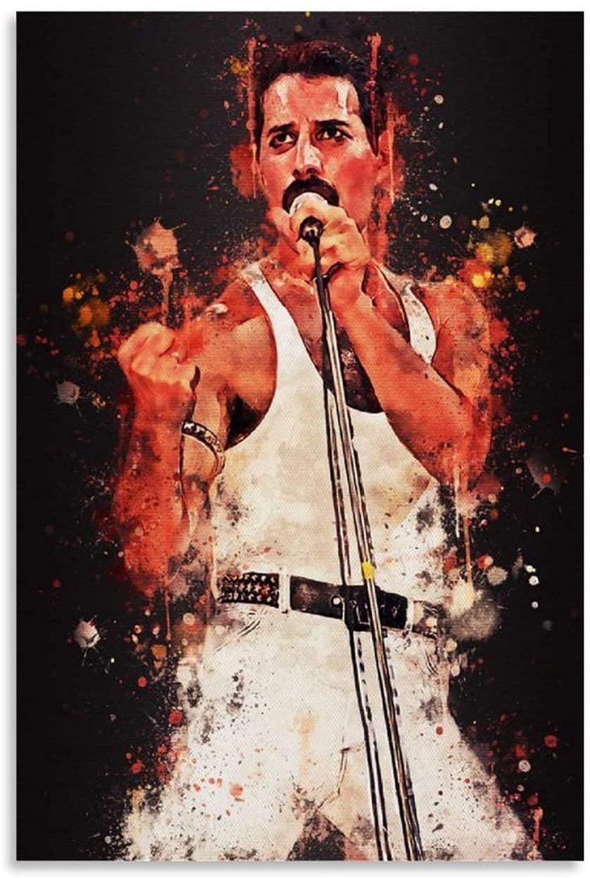 5D Diamant Painting Set FüR Erwachsene Und Kinder Freddie Mercury DIY Diamond Painting Kristall Strass Diamant Stickerei GemäLde 23.6"x35.4"(60x90cm) Kein Rahmen