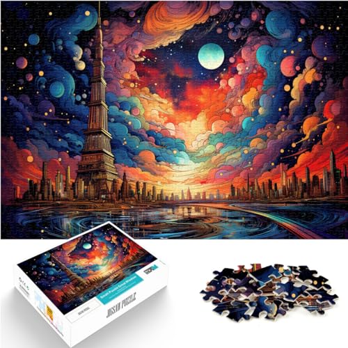 Puzzle Dubai Burj Khalifa 1000 Teile Puzzle für Erwachsene Holzpuzzle Wanddekoration Einzigartige Geburtstags 1000 Teile (50 x 75 cm)