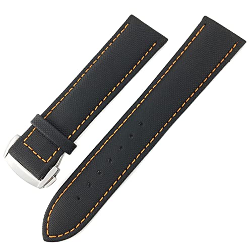 NEYENS Uhrenarmband aus Nylon-Leinen, für Seamaster Diver 300er-Serie, 19 mm, 20 mm, 21 mm, 22 mm, 22mm Golden buckle, Achat