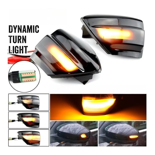 RYUIO Spiegel Blinker Für Für S-Max 07-14 Für Kuga Für C394 08-12 Für C-MAX 11-19 Blinker Seitenflügelspiegel Kontrollleuchte