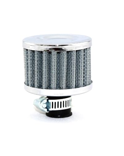 Luftfilter Cold Air Intake Filter Kit Auto Sport Racing Performance Motor Filter Abdeckung Box Gehäuse 12MM 25MM Autoluftfilter(12mm-Sliver)