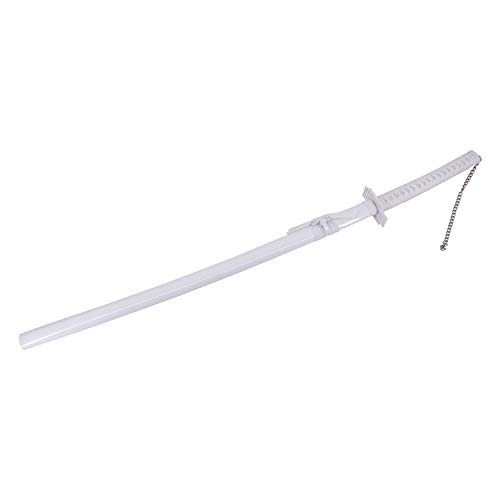 Amont Katana 13473 Tensa Zagetsu Hollow aus Bleach inoffizielle Replik 116 cm Stahlklinge, weiße Scheide, Griff weiße Saite