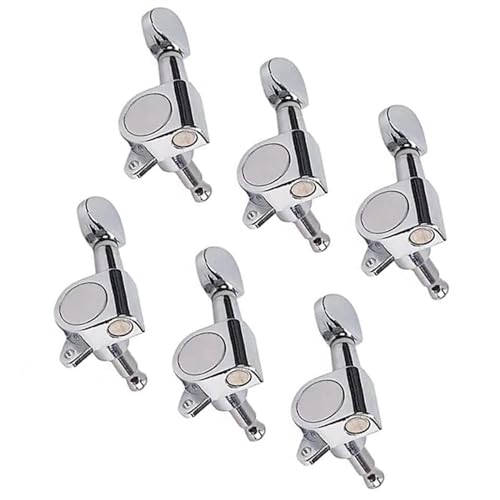 Strings Tuning Pegs Mechaniken Für Gitarre Gitarren-Saitenmaschine, 6L, Metall, langlebig, Stimmstift-Set, Zubehör, verchromt