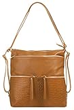 Samantha Look Schultertasche echt Leder Damen | cognac | 020899