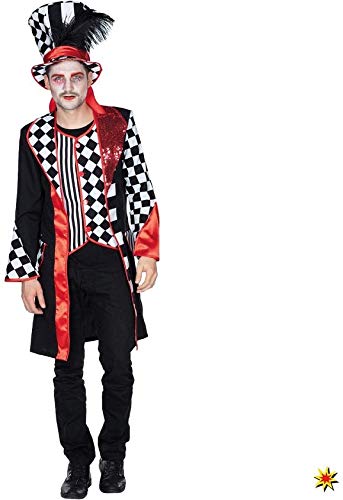 Herren Kostüm Pierrot Harlekin Frack Mantel Pedrolino schwarz weiß Fasching (50)