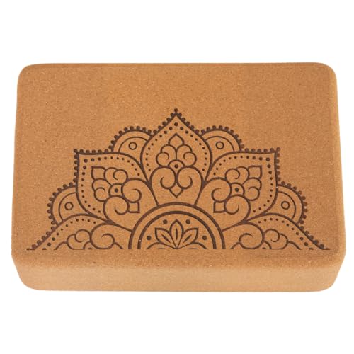 Divasya Yoga Block "natural touch" / Kork (1 Kork Block Mandala)