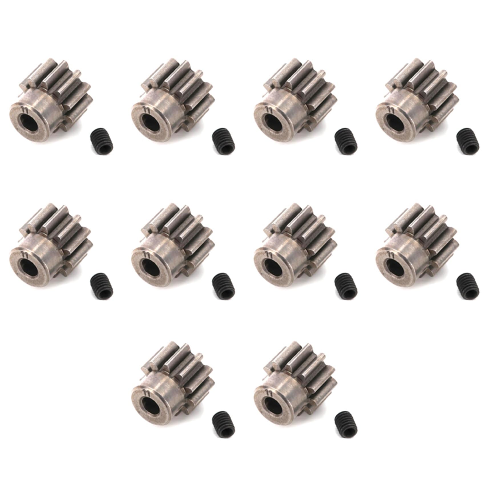 SICOSALT 10X Metallmotor Zahnrad Ritzel 32P 11T 3.175Mm 6747 für TRX4 6X6 TRX6 RC Autoteile