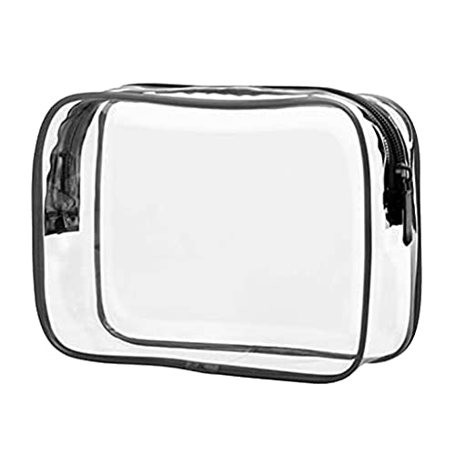 Transparente Make-up-Tasche für Kosmetik, Halsketten, Ohrringe, kleine Gegenstände, Aufbewahrung, Zuhause, Badezimmer, Büro, Reisen, auslaufsicher, transparente Tasche, Aufbewahrungstasche mit,