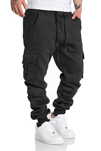 Amaci&Sons Herren Cargo Jogginghose Sporthose Sweatpants Jogger Trainingshose 2016 Anthrazit XXL