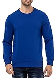 Cipo & Baxx Herren Sweatshirt Rundhalsausschnitt Basic Pullover Hoodie Sweater CL558 Saxeblau L