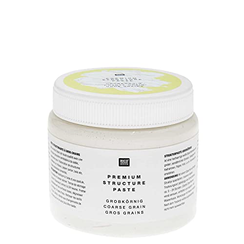 Rico Design Strukturpaste Premium, Grobk?rnig, wei?, 500 g