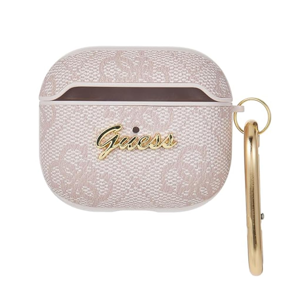 Guess GUA34GSMP Hülle für AirPods 3 rosa 4G Script Metal Collection FEA3SILRE