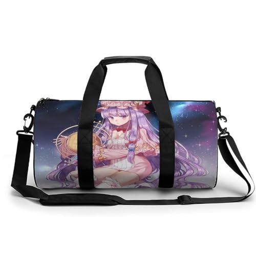 Cartoon Mädchen Sport Duffel Bag Sporttasche Reisetasche Handgepäck Tasche Schwimmtasche Weekender Bag 45x23x23cm