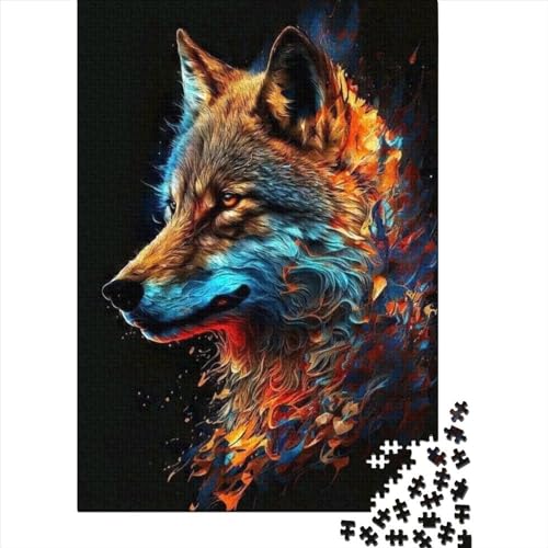 1000-teiliges Puzzle für Erwachsene und Teenager, Fantasy Strange Wolf für Erwachsene, 1000-teiliges Puzzle-Geschenk, interessantes Stressabbau-Puzzle (Größe: 75 x 50 cm)