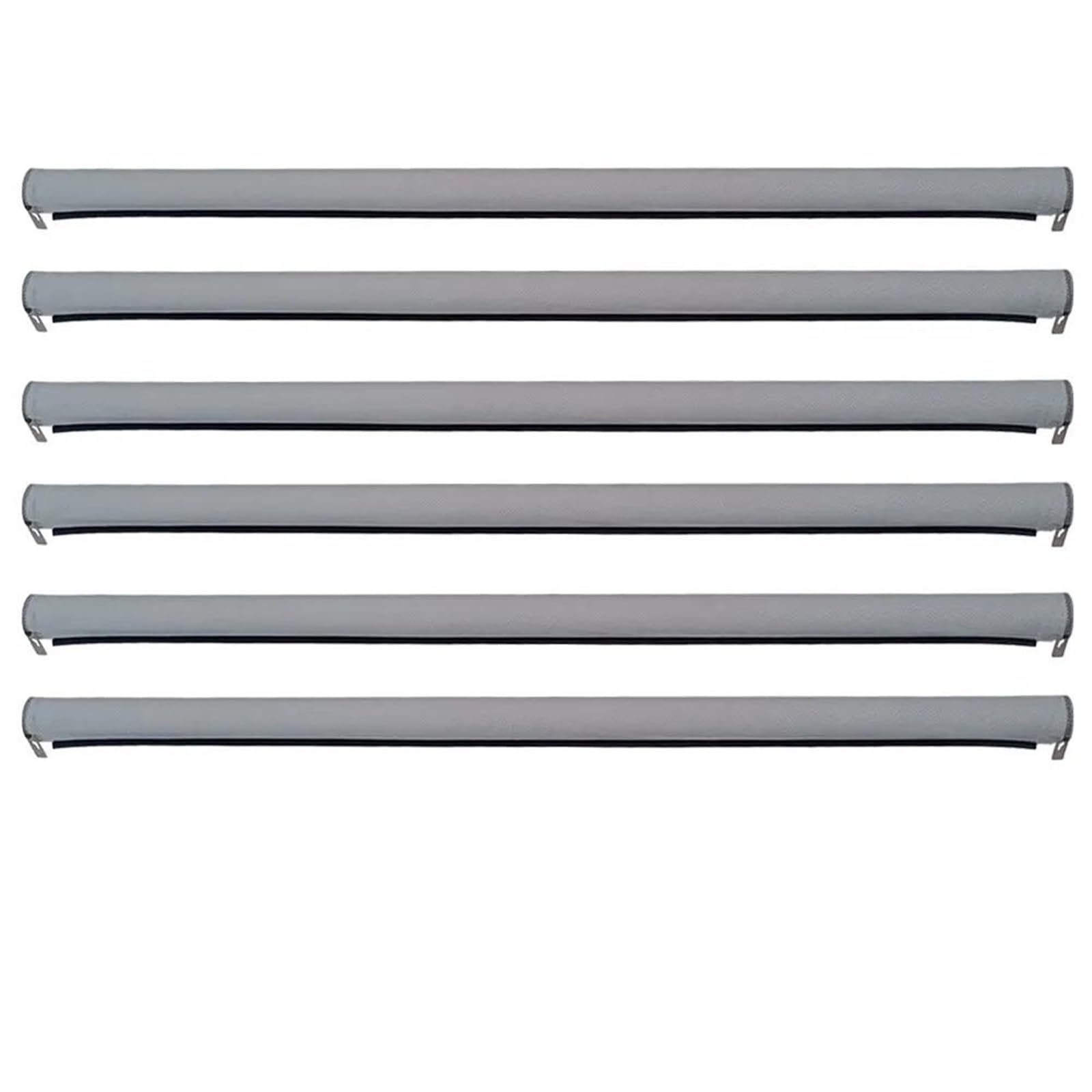 DZSMACHENGSM Sonnenschutz 6 Stücke Auto Panorama Schiebedach Sonnenschirm Vorhang Für Seat Für Leon 2013-2016 Für Alhambra 2011-2019 Mit Kunststoff Rohr Auto Sonnenschutz(6pcs Gray)