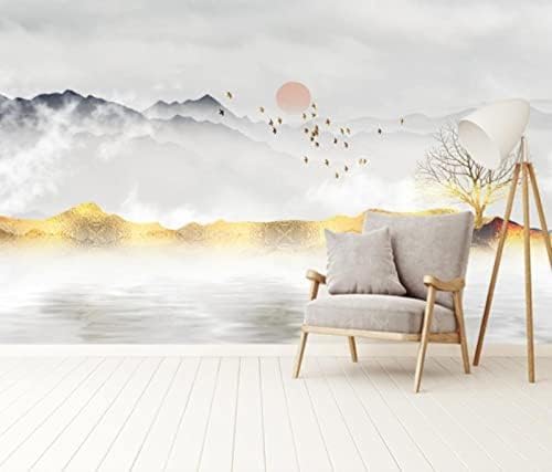 XLMING Kunst Ölgemälde Weiße Wolke Sonnenaufgang 3D Tapete Wohnzimmer Sofa Schlafzimmer Esszimmer Home Dekoration Wand-200cm×140cm