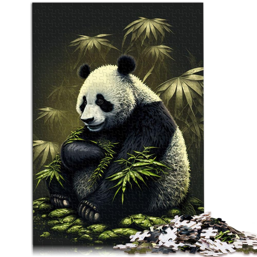 Puzzles Geschenk Panda Bambus Japan Puzzles für Erwachsene 1000 Teile Puzzle Holzpuzzle Schwierige Schwere Puzzles für Frauen Männer 1000 Teile (50x75cm)