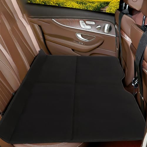 CMJZBD Automatratze für BMW 3er F30 F31 F34 F35 F80 G20 G21, Nicht Aufblasbare Auto Matratze, Faltbar Automatratze, Linen Cool mat black