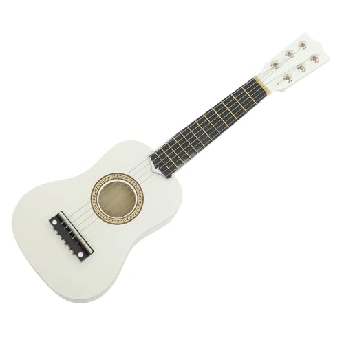 21 Zoll Weiße Klassische Starter-Ukulele-Gitarre, Akustische Holz-Ukulele Mit 6 Saiten Ukulele Einsteiger Kit